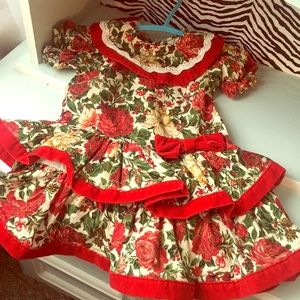 Vintage Girls Christmas Dress - circa early 90s